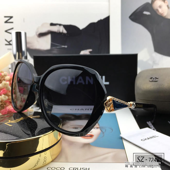 CHANEL香奈兒 2018新款 小香太陽鏡 PC鏡架 遮擋有害光線防輻射 7242S  lly1711